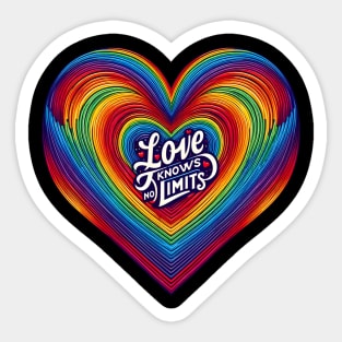 Celebrate the limitless power of love with our - Love Knows No Limits Sticker